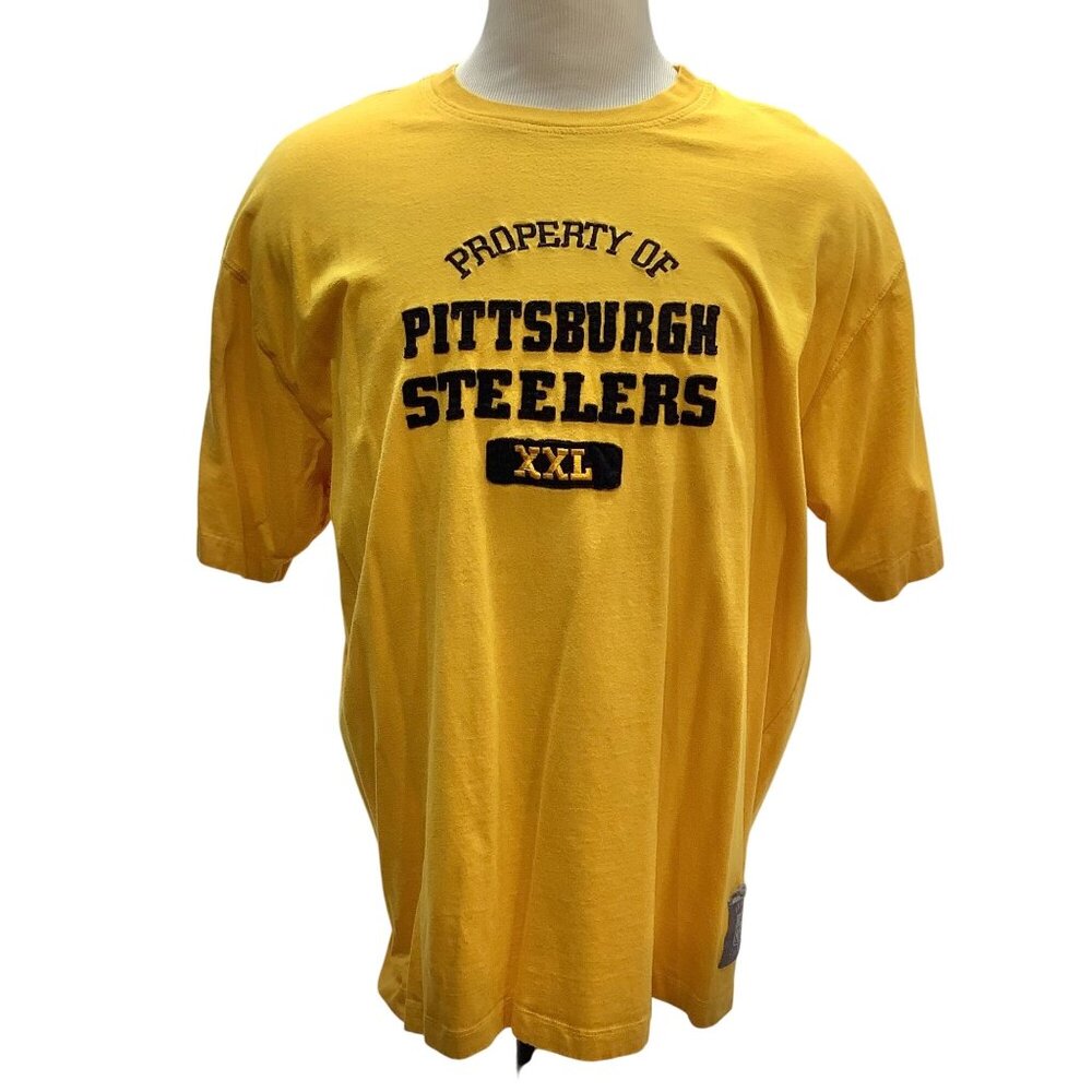 Reebok NFL Gridiron Classic Pittsburgh Steelers Yellow T-Shirt 2XL 100% Cotton M